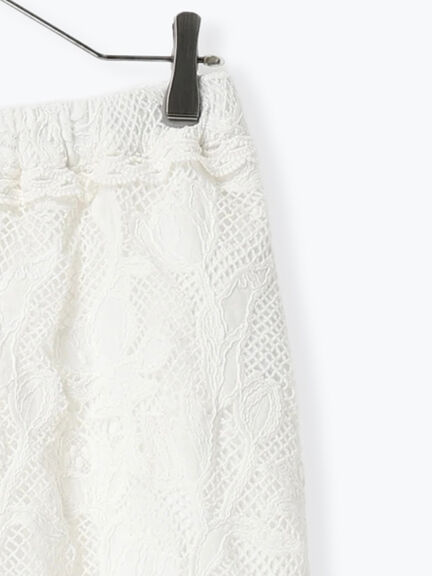 【WHITE COLLECTION】オーバーレーススカート（ホワイト）｜TSUHARU by Samansa Mos2（ツハルバイサマンサモスモス）通販