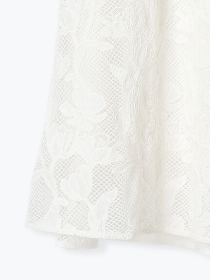 【WHITE COLLECTION】オーバーレーススカート（ホワイト）｜TSUHARU by Samansa Mos2（ツハルバイサマンサモスモス）通販