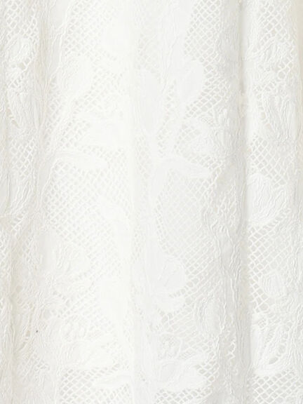 【WHITE COLLECTION】オーバーレーススカート（ホワイト）｜TSUHARU by Samansa Mos2（ツハルバイサマンサモスモス）通販