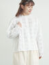 【WHITE COLLECTION】オーバーレース切替ブラウス（ホワイト）｜TSUHARU by Samansa Mos2（ツハルバイサマンサモスモス）通販