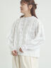 【WHITE COLLECTION】オーバーレース切替ブラウス（ホワイト）｜TSUHARU by Samansa Mos2（ツハルバイサマンサモスモス）通販