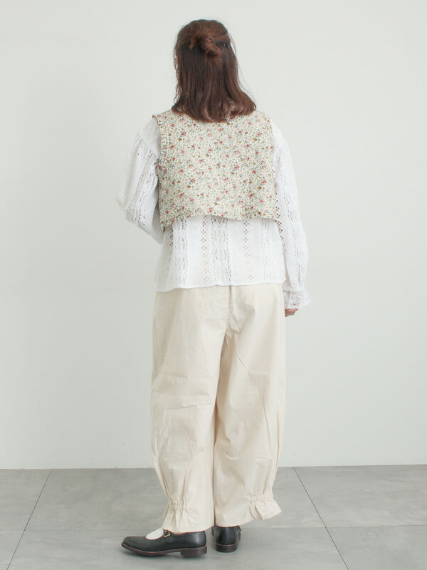 セール】 【WHITE COLLECTION】オーバーレース切替ブラウス（ホワイト