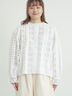 【WHITE COLLECTION】オーバーレース切替ブラウス（ホワイト）｜TSUHARU by Samansa Mos2（ツハルバイサマンサモスモス）通販