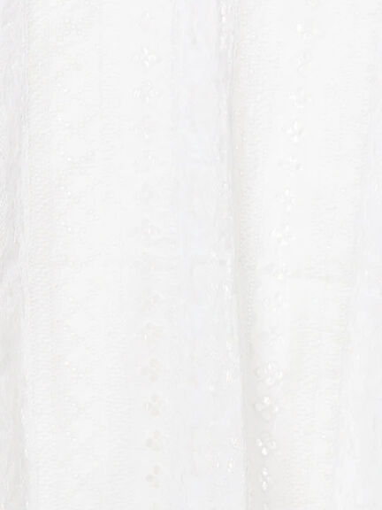 【WHITE COLLECTION】オーバーレース切替ブラウス（ホワイト）｜TSUHARU by Samansa Mos2（ツハルバイサマンサモスモス）通販