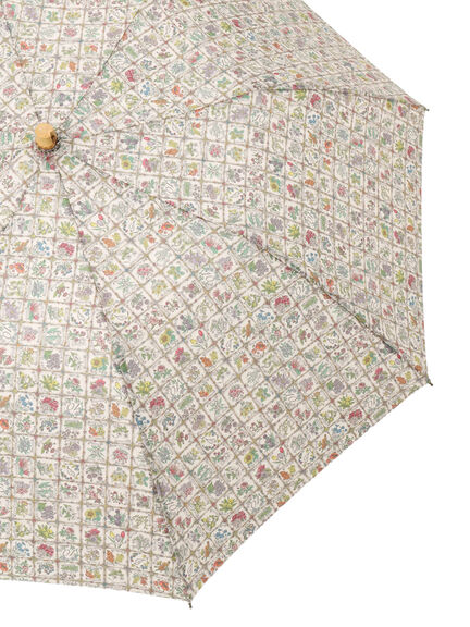 【LIBERTY FABRICS】Botanical Language柄日傘（ブルー/キナリ）｜TSUHARU by Samansa Mos2（ツハルバイサマンサモスモス）通販
