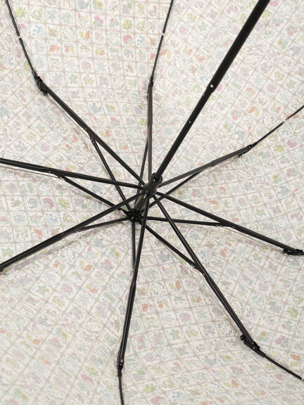 【LIBERTY FABRICS】Botanical Language柄日傘（ブルー/キナリ）｜TSUHARU by Samansa Mos2（ツハルバイサマンサモスモス）通販