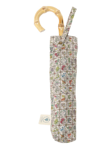 【LIBERTY FABRICS】Botanical Language柄日傘（ブルー/キナリ）｜TSUHARU by Samansa Mos2（ツハルバイサマンサモスモス）通販