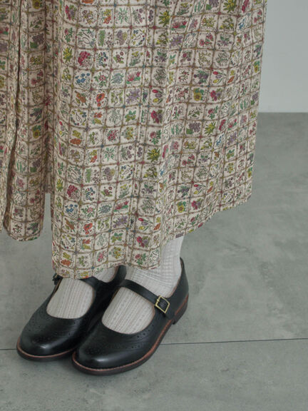 【LIBERTY FABRICS】Botanical Language柄ワンピース（ブルー/キナリ）｜TSUHARU by Samansa Mos2（ツハルバイサマンサモスモス）通販