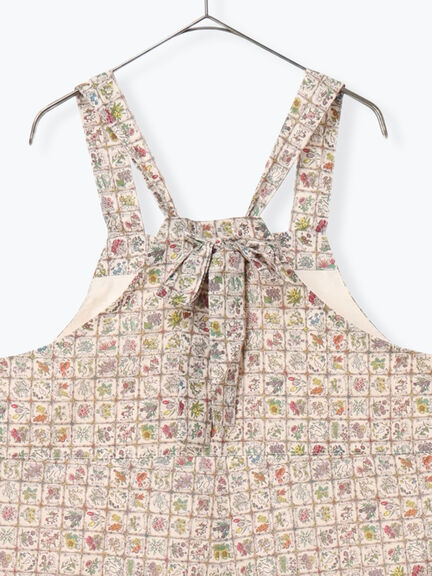 【LIBERTY FABRICS】Botanical Language柄サロペット（ブルー/キナリ）｜TSUHARU by Samansa Mos2（ツハルバイサマンサモスモス）通販