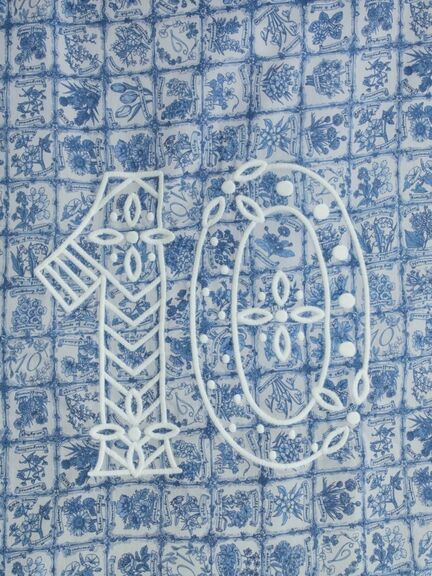 【LIBERTY FABRICS】Botanical Language柄トートバッグ（ブルー/キナリ）｜TSUHARU by Samansa Mos2（ツハルバイサマンサモスモス）通販