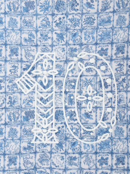 【LIBERTY FABRICS】Botanical Language柄トートバッグ（ブルー/キナリ）｜TSUHARU by Samansa Mos2（ツハルバイサマンサモスモス）通販