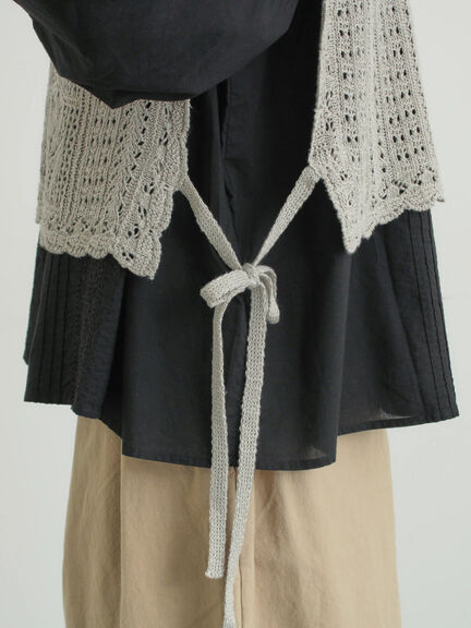 麻綿透かし柄前後着ニットベスト（ブラック/ベージュ/ミント）｜TSUHARU by Samansa Mos2（ツハルバイサマンサモスモス）通販