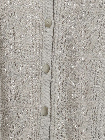 麻綿透かし柄前後着ニットベスト（ブラック/ベージュ/ミント）｜TSUHARU by Samansa Mos2（ツハルバイサマンサモスモス）通販