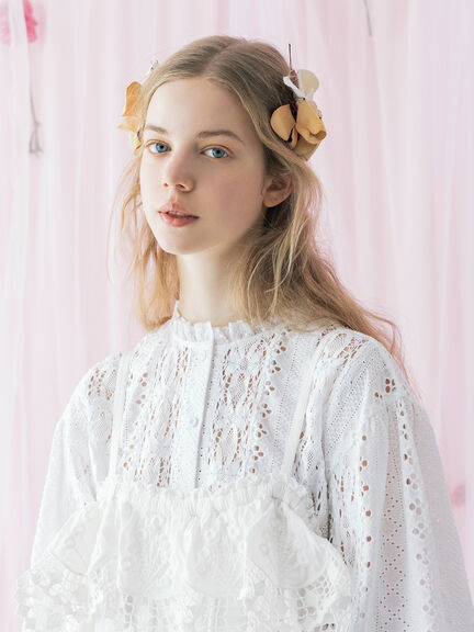 【WHITE COLLECTION】スカラップ刺繍キャミワンピース（ホワイト）｜TSUHARU by Samansa Mos2（ツハルバイサマンサモスモス）通販