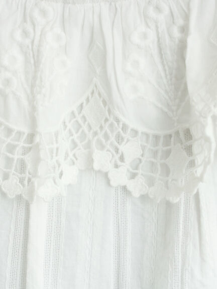 【WHITE COLLECTION】スカラップ刺繍キャミワンピース（ホワイト）｜TSUHARU by Samansa Mos2（ツハルバイサマンサモスモス）通販