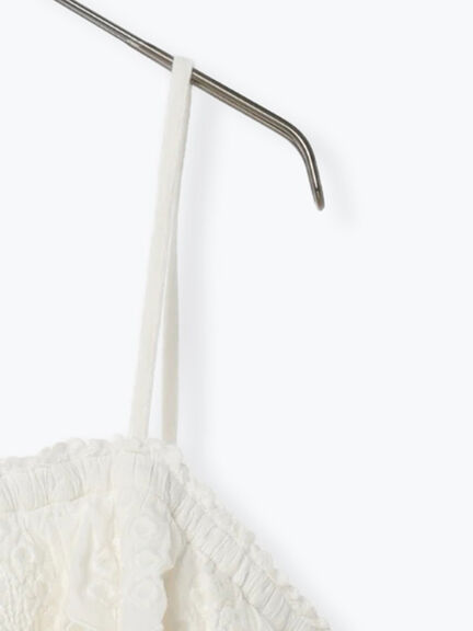 【WHITE COLLECTION】スカラップ刺繍キャミワンピース（ホワイト）｜TSUHARU by Samansa Mos2（ツハルバイサマンサモスモス）通販