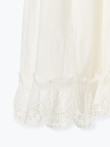 【WHITE COLLECTION】スカラップ刺繍キャミワンピース（ホワイト）｜TSUHARU by Samansa Mos2（ツハルバイサマンサモスモス）通販