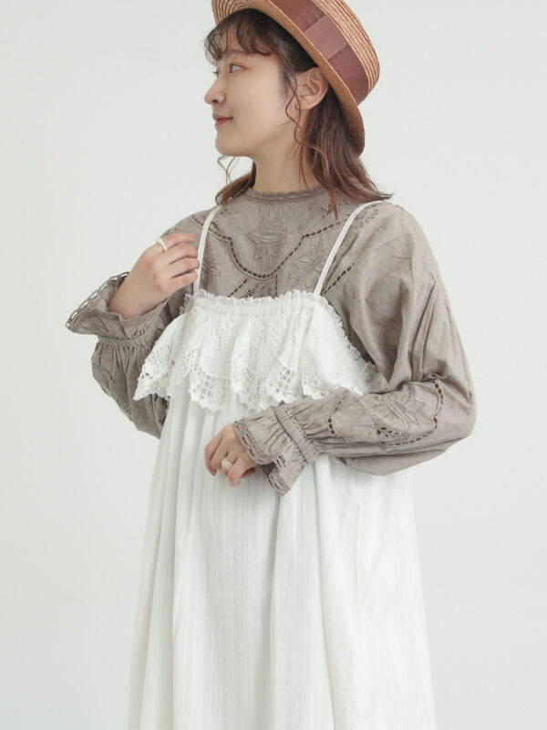 カットドビーレースブラウス白 CORNERS｜スノーカットドビーブラウス | Rakuten Fashion(楽天