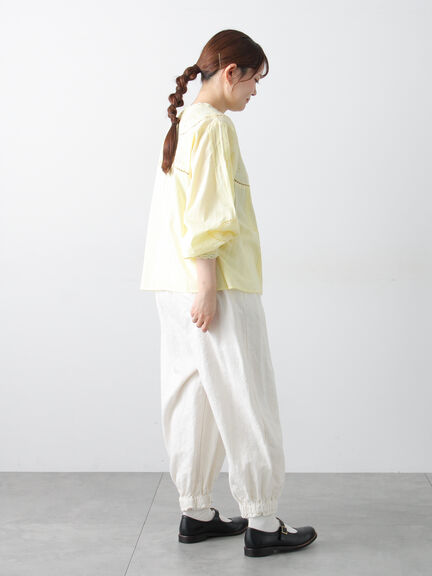 ドビーカットワーク刺繍ブラウス（オフホワイト/グレー/イエロー）｜TSUHARU by Samansa Mos2（ツハルバイサマンサモスモス）通販