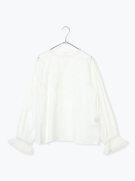 ドビーカットワーク刺繍ブラウス（オフホワイト/グレー/イエロー）｜TSUHARU by Samansa Mos2（ツハルバイサマンサモスモス）通販