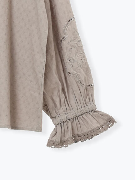 ドビーカットワーク刺繍ブラウス（オフホワイト/グレー/イエロー）｜TSUHARU by Samansa Mos2（ツハルバイサマンサモスモス）通販