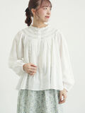 リバーレースラウンド切替ブラウス（オフホワイト）｜TSUHARU by Samansa Mos2（ツハルバイサマンサモスモス）通販