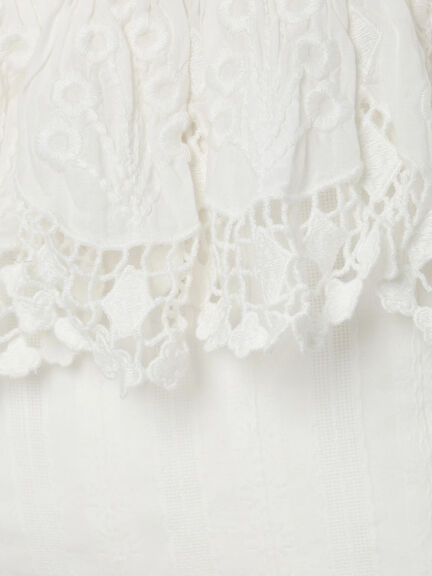 【WHITE COLLECTION】スカラップ刺繍トートバッグ（ホワイト）｜TSUHARU by Samansa Mos2（ツハルバイサマンサモスモス）通販