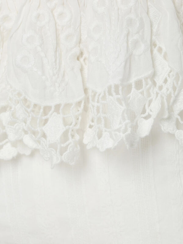 WHITE COLLECTION】スカラップ刺繍トートバッグ（ホワイト/バッグ