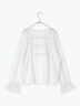 【WHITE COLLECTION】リバーレースピンタックブラウス（ホワイト）｜TSUHARU by Samansa Mos2（ツハルバイサマンサモスモス）通販