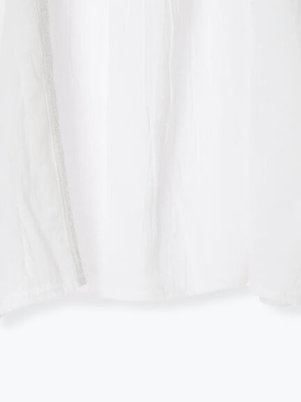 【WHITE COLLECTION】リバーレースピンタックブラウス（ホワイト）｜TSUHARU by Samansa Mos2（ツハルバイサマンサモスモス）通販