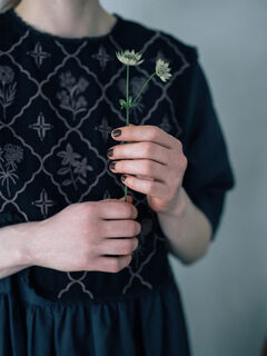 セール】 【WEB限定 Sサイズ】メッシュ花刺繍ベスト付きワンピース