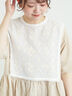 【WEB限定 Sサイズ】メッシュ花刺繍ベスト付きワンピース（チャコールグレー/ベージュ）｜TSUHARU by Samansa Mos2（ツハルバイサマンサモスモス）通販