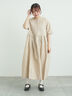 【WEB限定 Sサイズ】メッシュ花刺繍ベスト付きワンピース（チャコールグレー/ベージュ）｜TSUHARU by Samansa Mos2（ツハルバイサマンサモスモス）通販