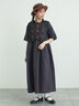 【WEB限定 Sサイズ】メッシュ花刺繍ベスト付きワンピース（チャコールグレー/ベージュ）｜TSUHARU by Samansa Mos2（ツハルバイサマンサモスモス）通販
