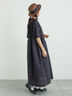 【WEB限定 Sサイズ】メッシュ花刺繍ベスト付きワンピース（チャコールグレー/ベージュ）｜TSUHARU by Samansa Mos2（ツハルバイサマンサモスモス）通販