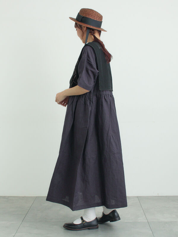 WEB限定 Sサイズ】メッシュ花刺繍ベスト付きワンピース