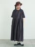 【WEB限定 Sサイズ】メッシュ花刺繍ベスト付きワンピース（チャコールグレー/ベージュ）｜TSUHARU by Samansa Mos2（ツハルバイサマンサモスモス）通販