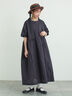 【WEB限定 Sサイズ】メッシュ花刺繍ベスト付きワンピース（チャコールグレー/ベージュ）｜TSUHARU by Samansa Mos2（ツハルバイサマンサモスモス）通販