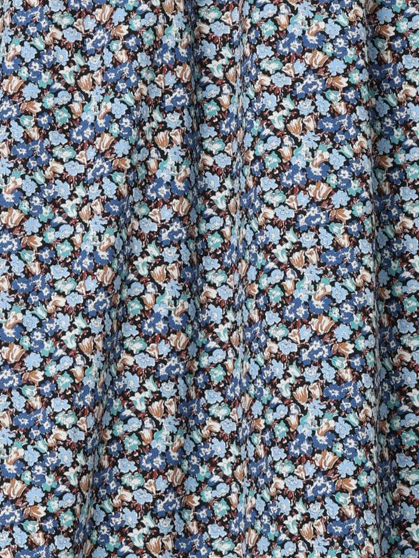 LIBERTY FABRICS】Floralia柄ギャザースカート（レッド/ブルー