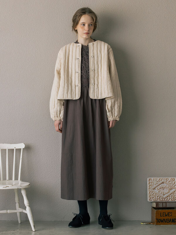 ecru×brown collection】バテンレースワンピース【WEB限定 Sサイズ