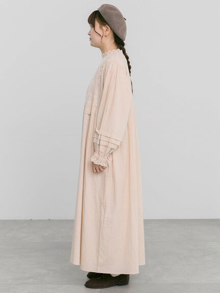 【ecru×brown collection】バテンレースワンピース【WEB限定 Sサイズ】（ブラウン/エクリュ）｜TSUHARU by Samansa Mos2（ツハルバイサマンサモスモス）通販