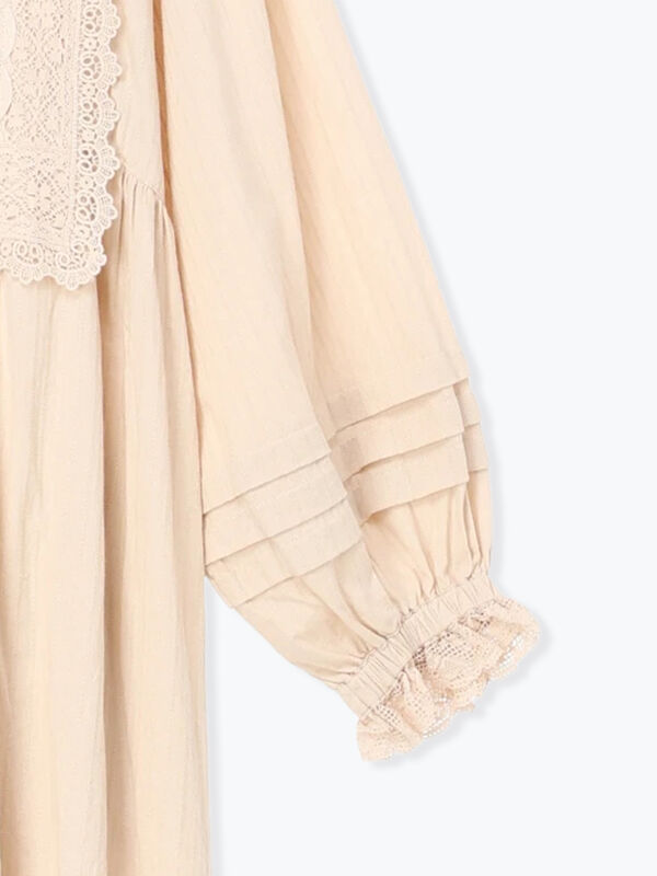 ecru×brown collection】バテンレースワンピース【WEB限定 Sサイズ