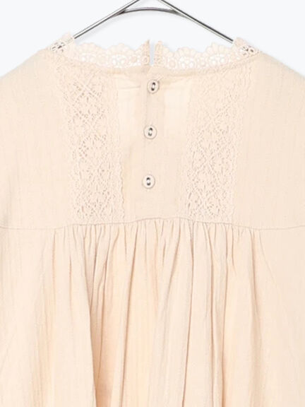 【ecru×brown collection】バテンレースワンピース【WEB限定 Sサイズ】（ブラウン/エクリュ）｜TSUHARU by Samansa Mos2（ツハルバイサマンサモスモス）通販
