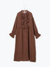 【ecru×brown collection】リネンフリルワンピース【WEB限定 Sサイズ】（ブラウン）｜TSUHARU by Samansa Mos2（ツハルバイサマンサモスモス）通販
