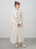 【ecru×brown collection】リネンフリルワンピース【WEB限定 Sサイズ】（ブラウン/エクリュ）｜TSUHARU by Samansa Mos2（ツハルバイサマンサモスモス）通販