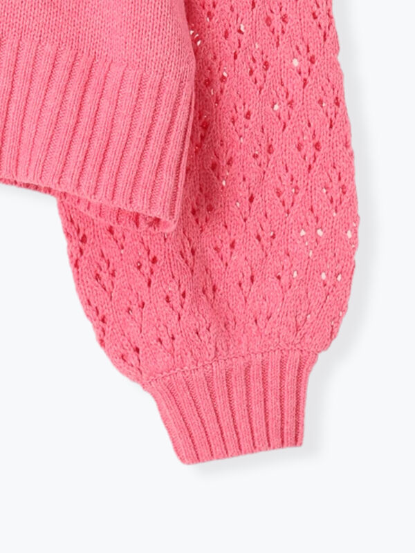 Embroidery collection】フラワー前後着ニット（ベージュ/ダーク