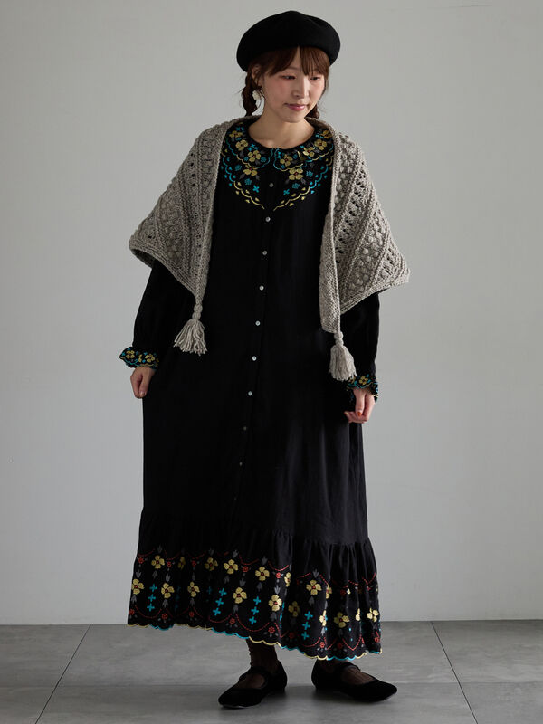 Embroidery collection】カラフル刺繍ワンピース【WEB限定 Sサイズ