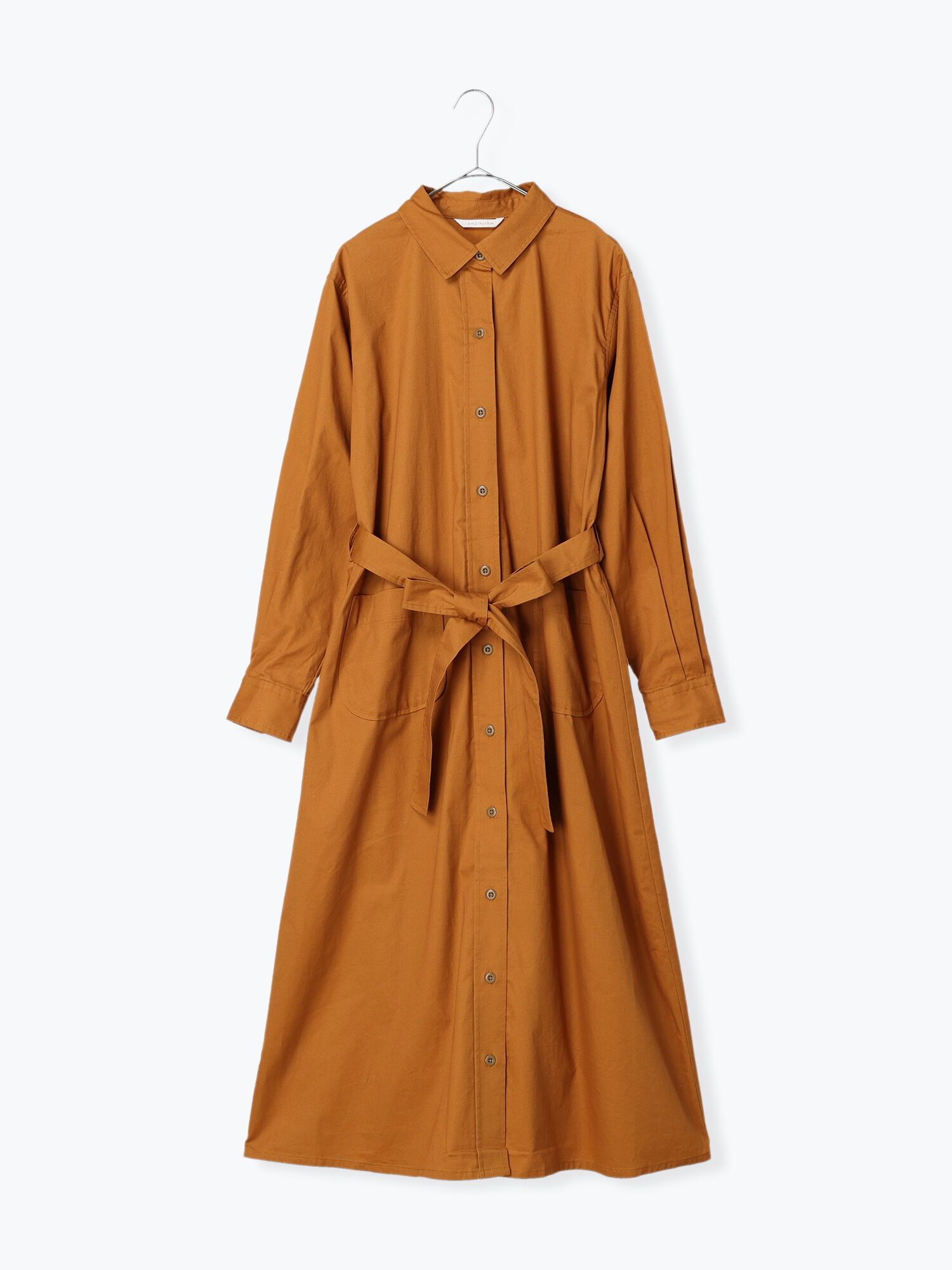 ベルト付シャツワンピース オレンジ オリーブ クリーム ワンピース ワンピース Sm2rhythm サマンサモスモス リズム 公式通販