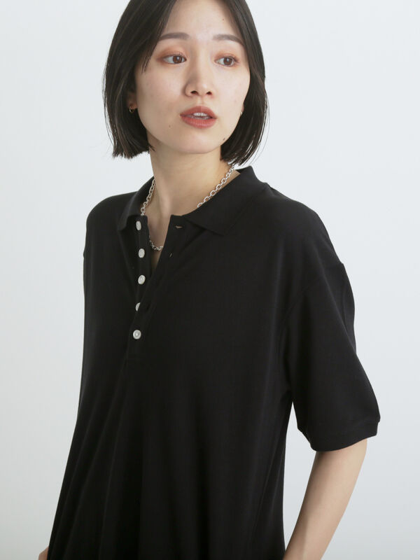 セール】 カノコポロワンピース（グレー/ブラック/ワンピース