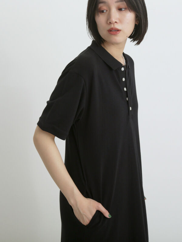 セール】 カノコポロワンピース（グレー/ブラック/ワンピース